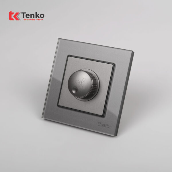 Chiết Áp Quạt 300W Mặt Kính Cường Lực Tenko TK-F71D-62 Xám