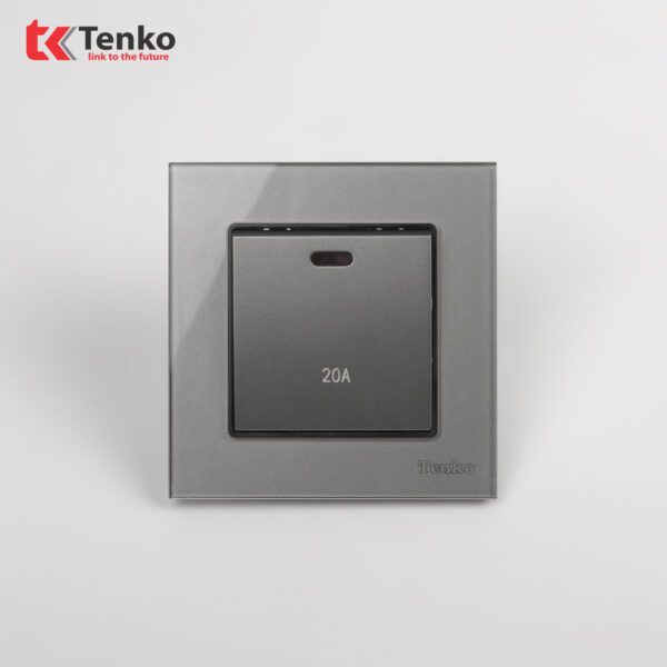 Công Tắc Công Suất Cao 20A Mặt Kính Cường Lực Tenko TK-F71D-87 Xám
