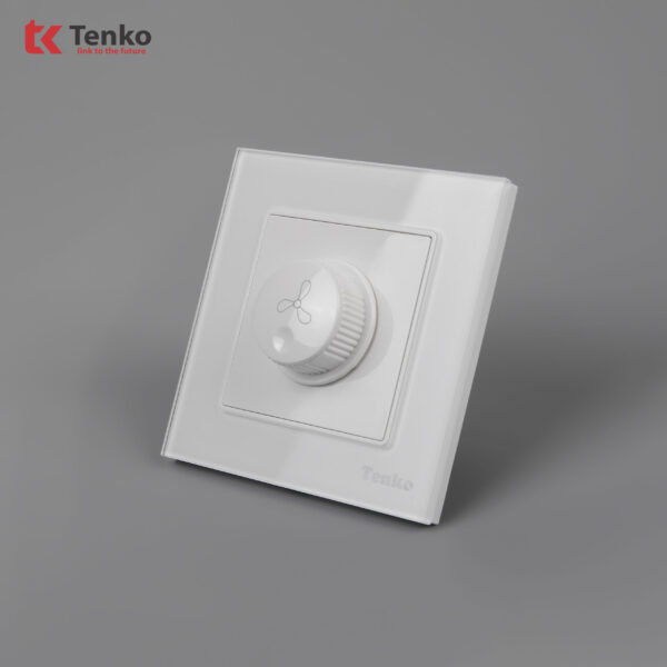Chiết Áp Quạt 300W Mặt Kính Cường Lực Tenko TK-F71D-62 Trắng