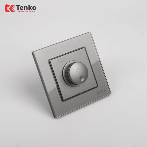 Chiết Áp Đèn 300W Mặt Kính Cường Lực Tenko TK-F71D-61 Xám