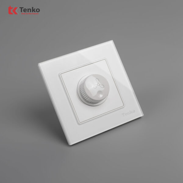 Chiết Áp Quạt 300W Mặt Kính Cường Lực Tenko TK-F71D-62 Trắng