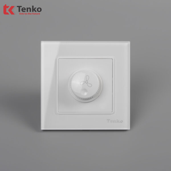 Chiết Áp Quạt 300W Mặt Kính Cường Lực Tenko TK-F71D-62 Trắng