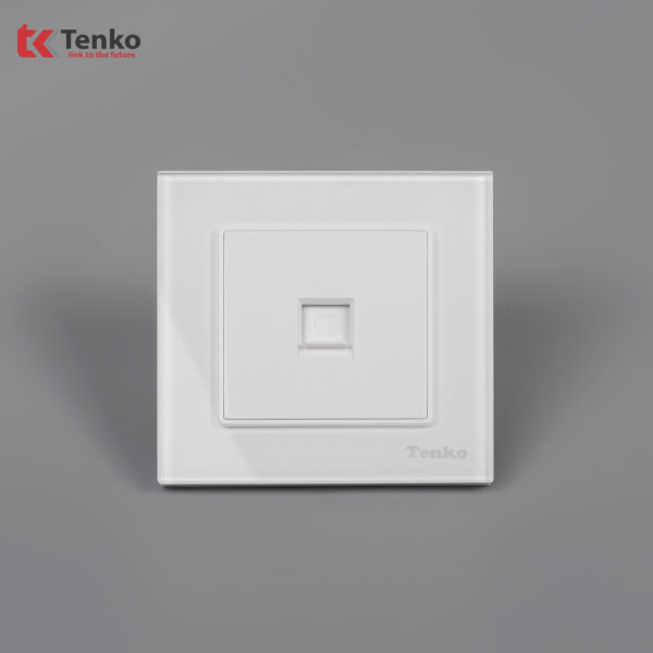 Ổ Cắm Mạng LAN Mặt Kính Cường Lực Tenko TK-F71D-50 Trắng
