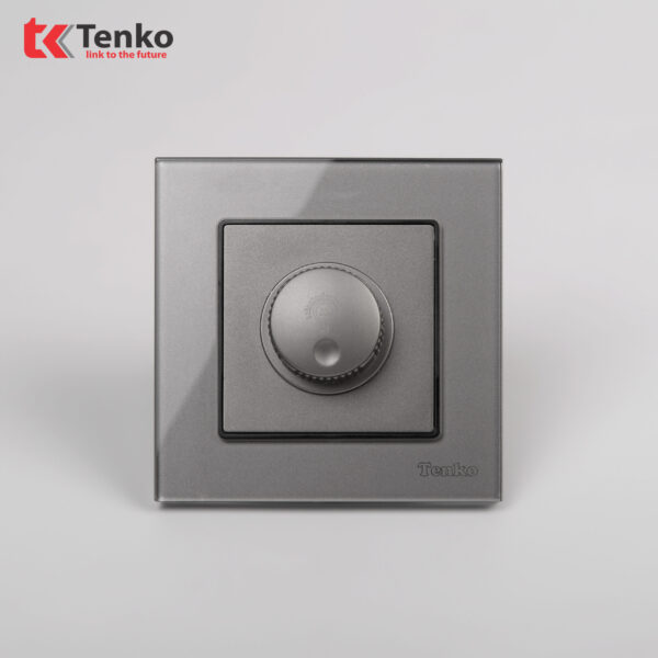 Chiết Áp Đèn 300W Mặt Kính Cường Lực Tenko TK-F71D-61 Xám