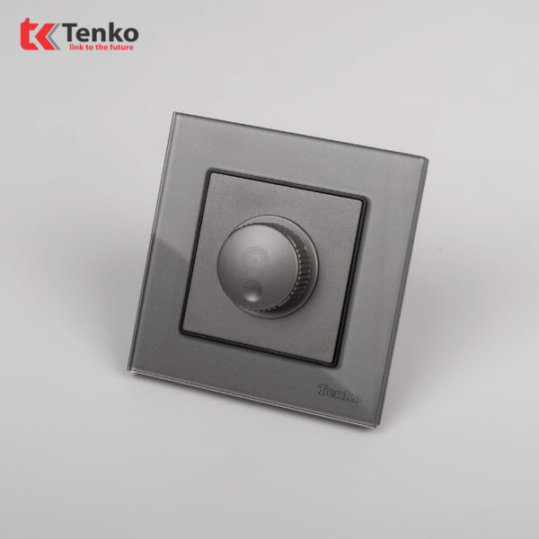 Chiết Áp Đèn 300W Mặt Kính Cường Lực Tenko TK-F71D-61 Xám