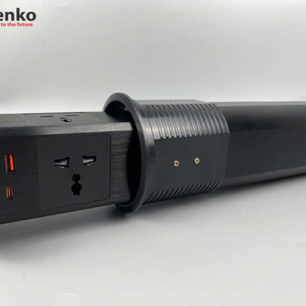 Hộp Ổ Cắm Điện Âm Bàn Tenko TK-HX8 Đen
