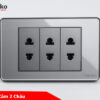 Ổ cắm 2 chấu TK-C9-020