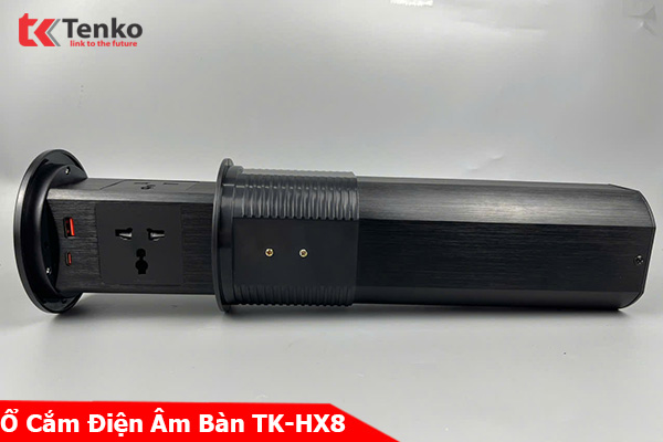 Hộp Ổ Cắm Điện Âm Bàn Tenko TK-HX8 Đen