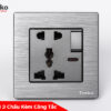Ổ cắm đôi 3 chấu kèm công tắc