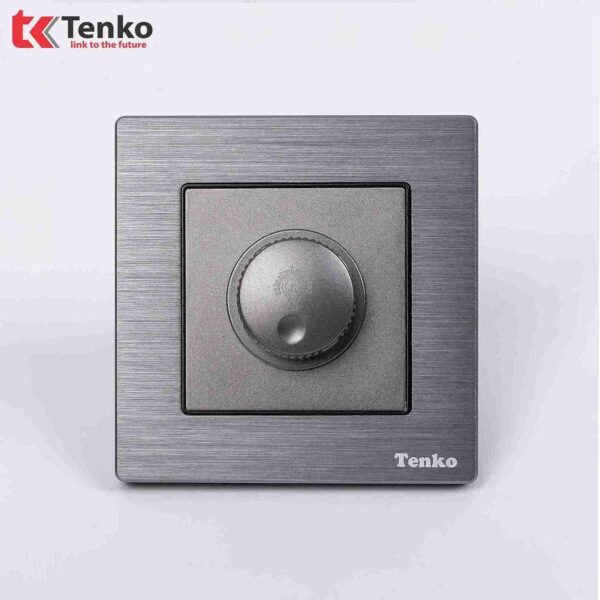 Chiết Áp Đèn 300W Mặt Nhôm Phay Tenko TK-F71B-61 Xám Xước