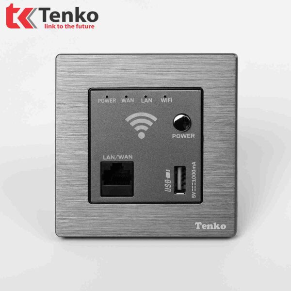 Ổ Wifi Âm Tường Mặt Nhôm Phay Tenko TK-F71B-69 Xám Xước