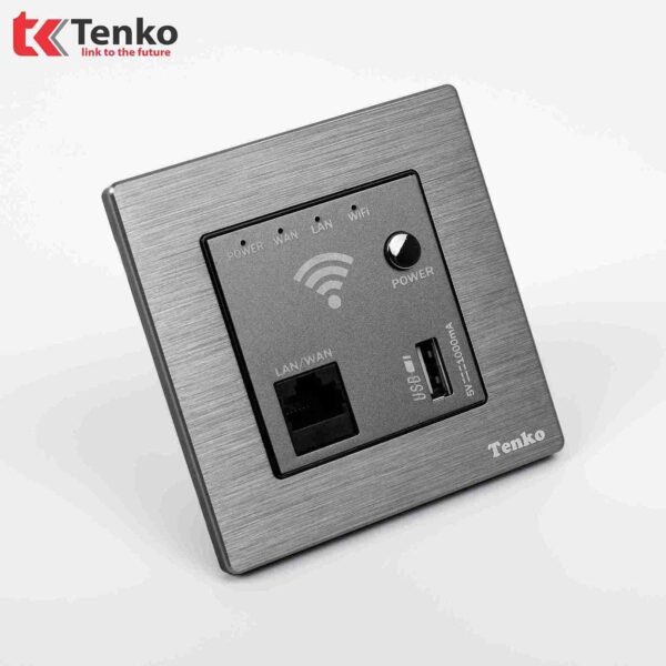 Ổ Wifi Âm Tường Mặt Nhôm Phay Tenko TK-F71B-69 Xám Xước