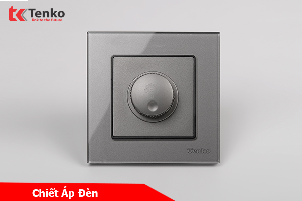 Chiết Áp Đèn 300W Mặt Kính Cường Lực Tenko TK-F71D-61 Xám