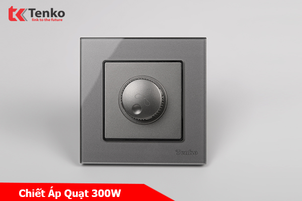 Chiết Áp Quạt 300W Mặt Kính Cường Lực Tenko TK-F71D-62 Xám