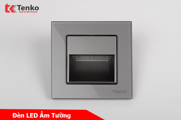 Đèn LED Âm Tường Mặt Kính Cường Lực Tenko TK-F71D-93 Xám