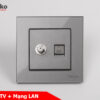 ổ cắm tivi và mạng lan âm tường