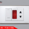 Công tắc 20A + Ổ Cắm 2 Chấu TK-C18W-080