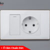 Công tắc + ổ cắm chuẩn Đức TK-C18W-059
