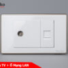 Ổ cắm TV + mạng LAN TK-C18W-075