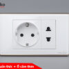 Ổ cắm chuẩn Đức + ổ cắm đơn TK-C18W-059