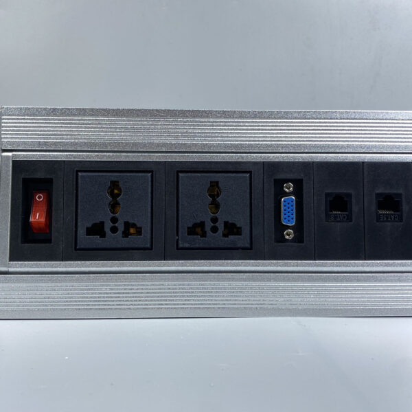 Hộp Ổ Cắm Điện Âm Bàn Tenko Xoay 180 Độ TK-HX5