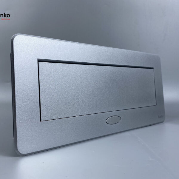 Hộp Ổ Cắm Điện Âm Bàn Họp Desktop Socket Chính hãng TENKO TK-AS06DN Màu Bạc