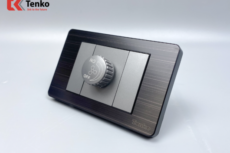 Chiết Áp Quạt, Rơ Le quạt Âm Tường Cao Cấp Mặt Kim loại Đen Xám Tenko TK-C7G-086