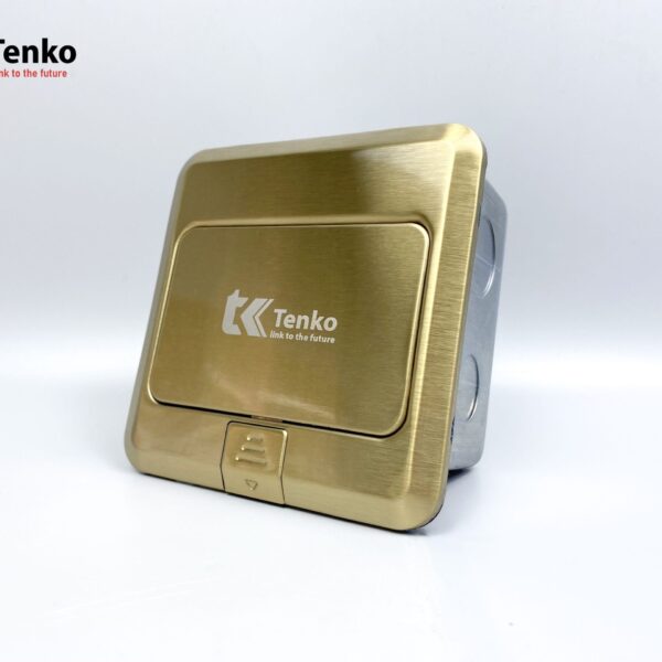 Ổ Cắm Điện Âm Sàn Kèm Mạng LAN Và HDMI Chính Hãng Tenko TK-J02-06 Màu Vàng