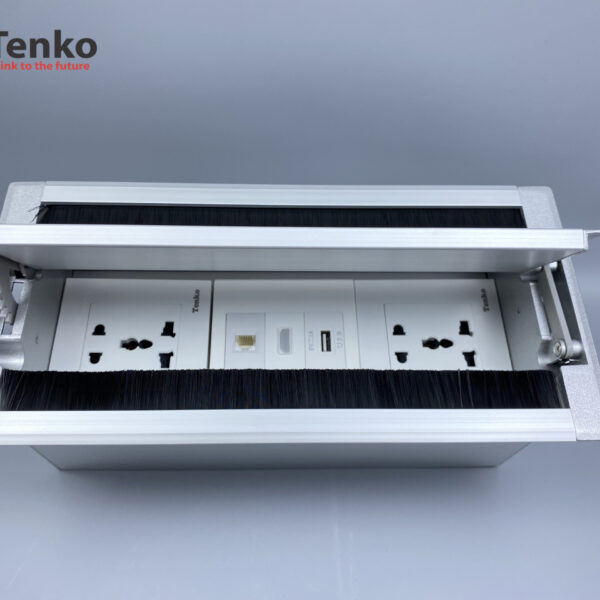 Hộp Điện Âm Bàn Mở 2 Chiều 2 Ổ Cắm Điện Đa Năng, 1 Mạng LAN (RJ45), 1 HDMI Và 1 USB Tenko TK-HC3S-06