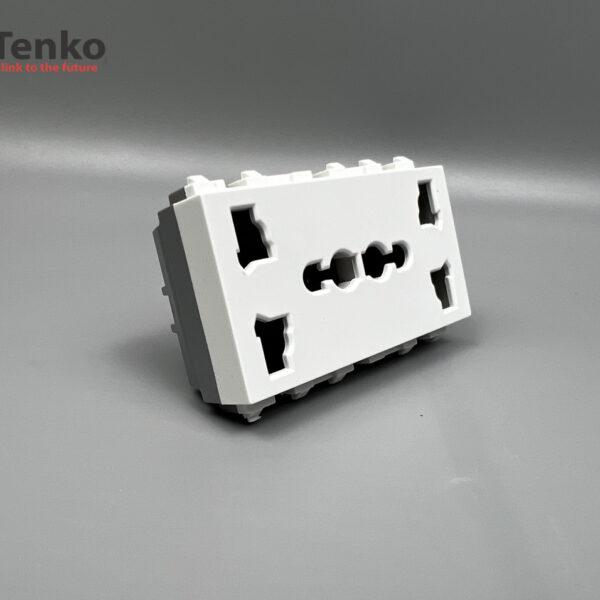 Nhân Ổ Cắm Đôi 3 chấu Âm Sàn Chính Hãng Tenko TK-AS-08