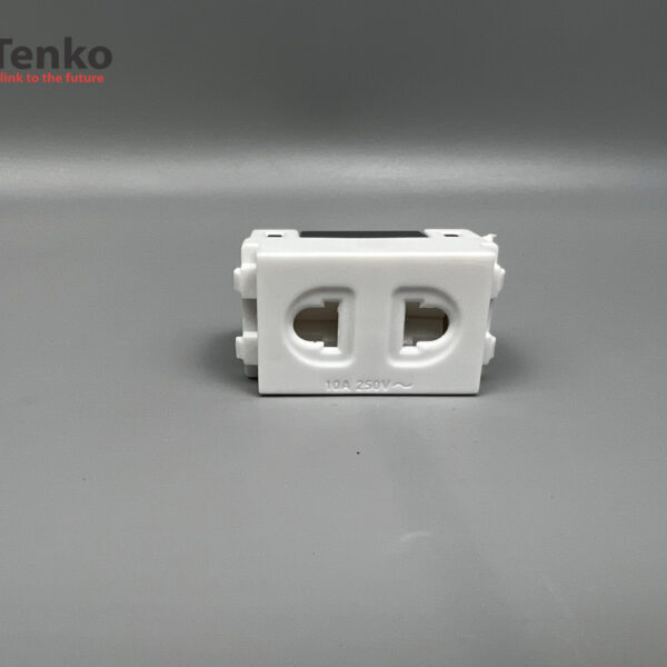 Nhân ổ cắm đôi 2 chấu âm sàn Chính Hãng Tenko TK-AS-01