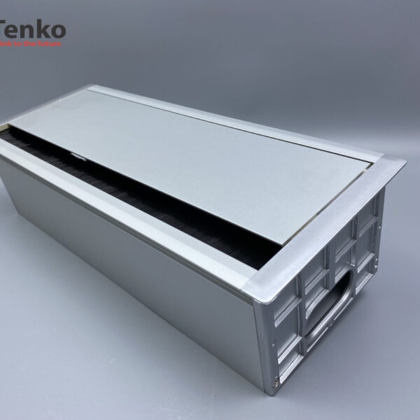 Hộp Điện Âm Bàn Họp 3 Ổ Đa Năng Box Nhôm Nguyên Khối Tenko TK-AB3S-02