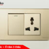 Công tắc + ổ cắm 3 chấu TK-C9-039
