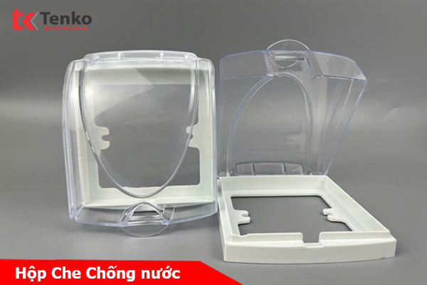 Hộp Bảo Vệ – Mặt Che Mưa Chống Nước Ổ Cắm Vuông TK-WB01 – Nhựa Trong