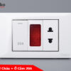Ổ cắm 2 chấu + ổ cắm 20a
