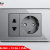 Ổ cắm chuẩn Đức + ổ cắm 2 chấu TK-C9-059