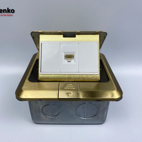Ổ Cắm Mạng Âm Sàn 1 Cổng LAN RJ45 Chính Hãng Tenko TK-J02-01 Màu Vàng
