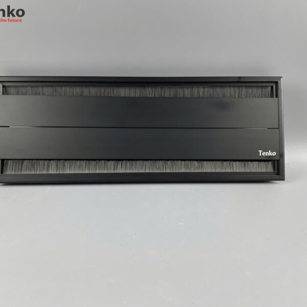Nắp Hộp Điện Âm Mặt Bàn Nhôm Mở Hai Chiều 400×145 Màu Đen Chính Hãng Tenko TK-N04