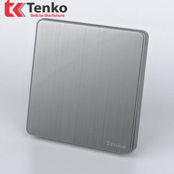 Công Tắc 1 Nút Tràn Viền Hợp Kim Cao Cấp Màu Ghi Xám Chính Hãng Tenko TK-DA-01