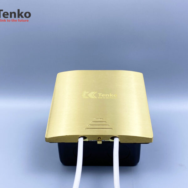 Hộp Điện Âm Sàn Chống Nước Chất Liệu Đồng Cao Cấp Tenko TK-J06 Màu Vàng