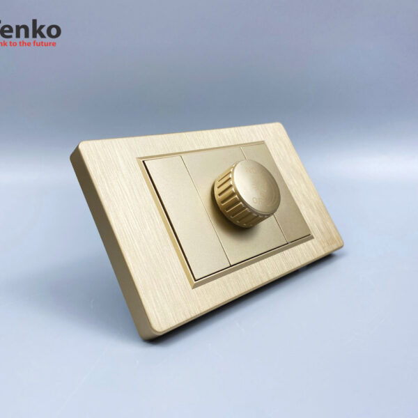 Chiết Áp Đèn Âm Tường Cao Cấp Mặt Nhựa Vân Xước Tenko TK-C5-085