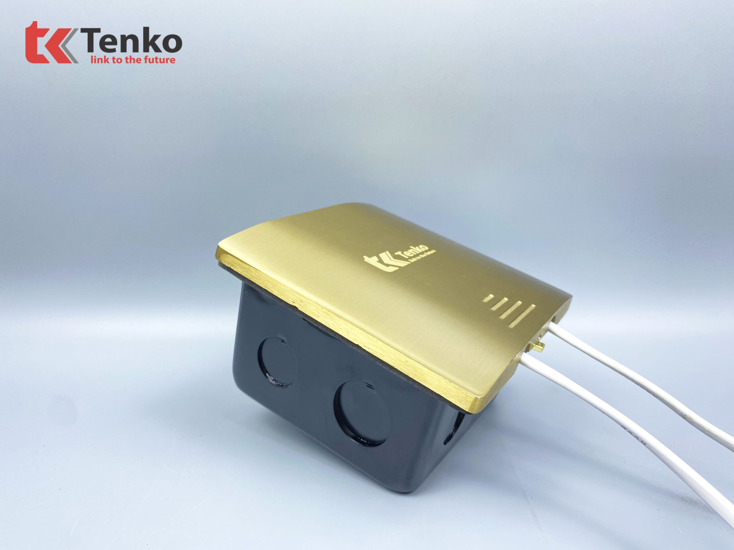 Hộp Điện Âm Sàn Chống Nước Chất Liệu Đồng Cao Cấp Tenko TK-J06 Màu Vàng