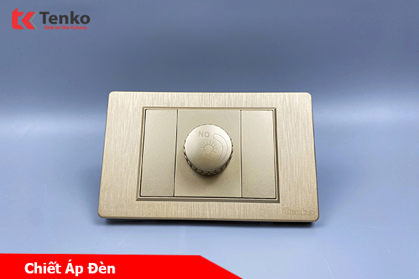 Chiết Áp Đèn Âm Tường Cao Cấp Mặt Nhựa Vân Xước Tenko TK-C5-085