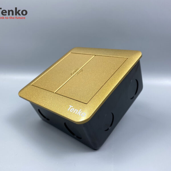 Ổ Cắm Điện Âm Sàn Kèm Cổng Mạng, Cổng Âm Thanh và MIDI 8PIN Tenko TK-DS-111S08 Vàng