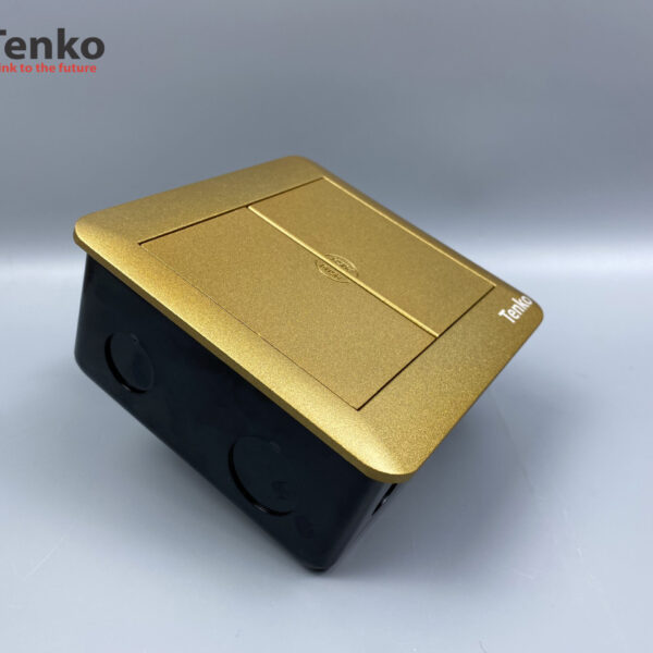 Ổ Cắm Điện Âm Sàn Kèm Cổng Mạng, Cổng Âm Thanh và MIDI 8PIN Tenko TK-DS-111S08 Vàng