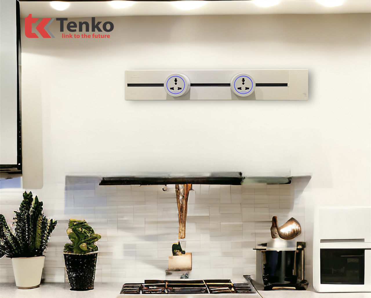 Ổ Cắm Chuẩn Đức Cho Thanh Ray Chính Hãng Tenko TK-R29-T