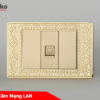 ổ cắm mạng LAN hoa văn đồng nguyên khối