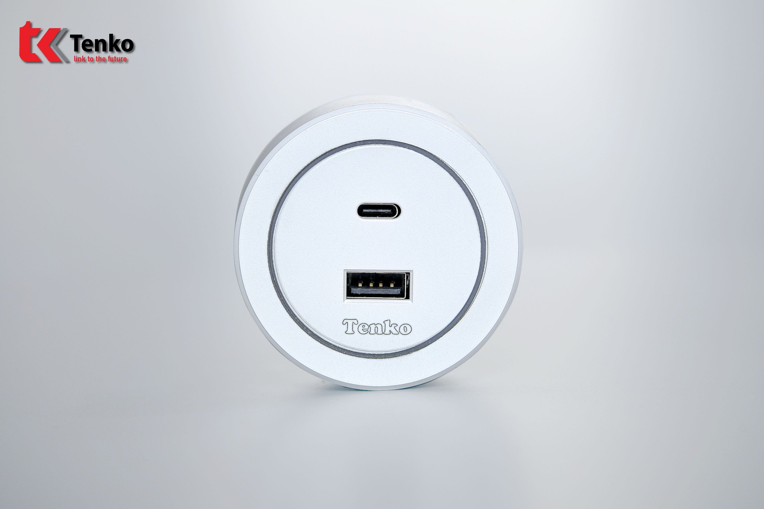 Ổ Cắm USB Type A và Type C Cho Thanh Ray Chính Hãng Tenko TK-RU01-T