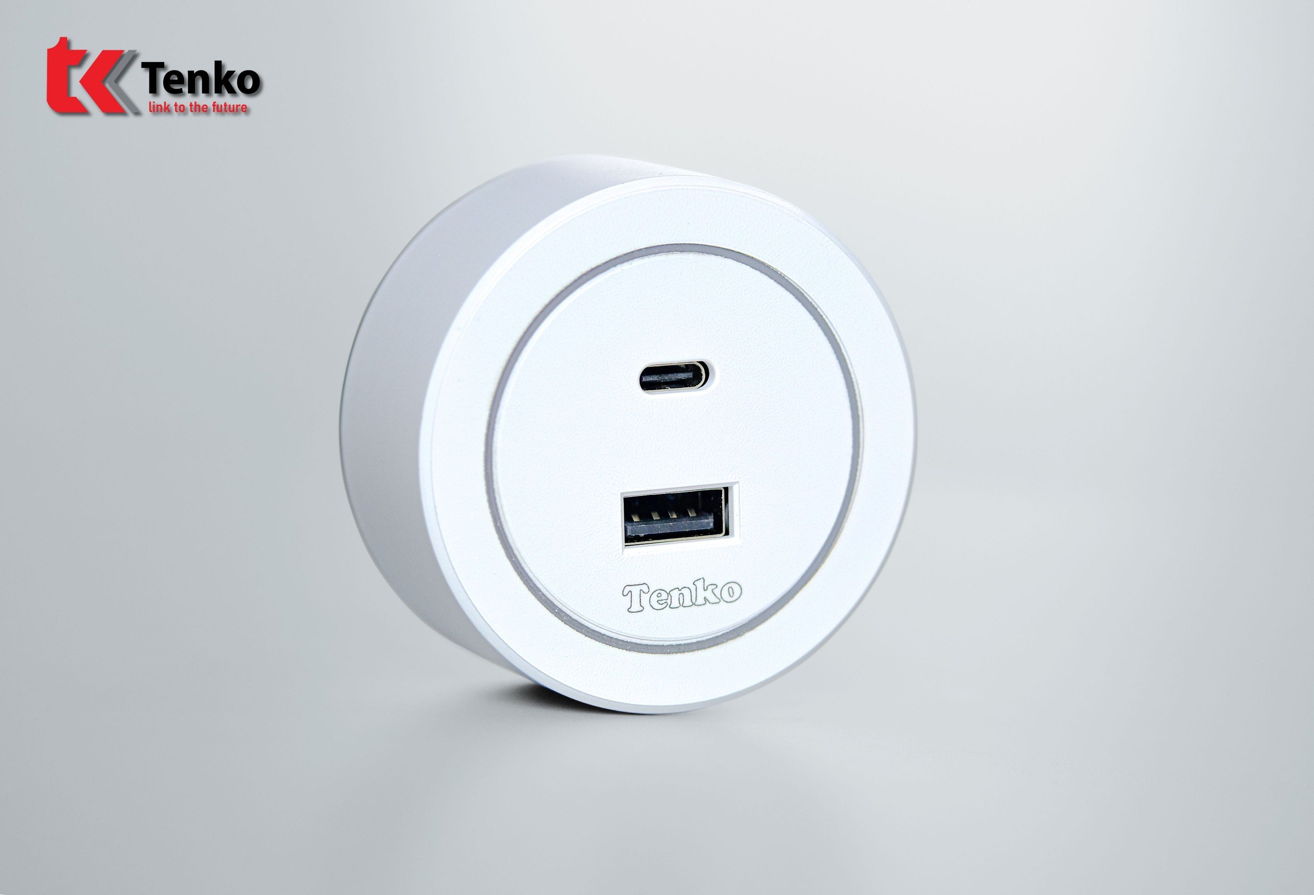 Ổ Cắm USB Type A và Type C Cho Thanh Ray Chính Hãng Tenko TK-RU01-T