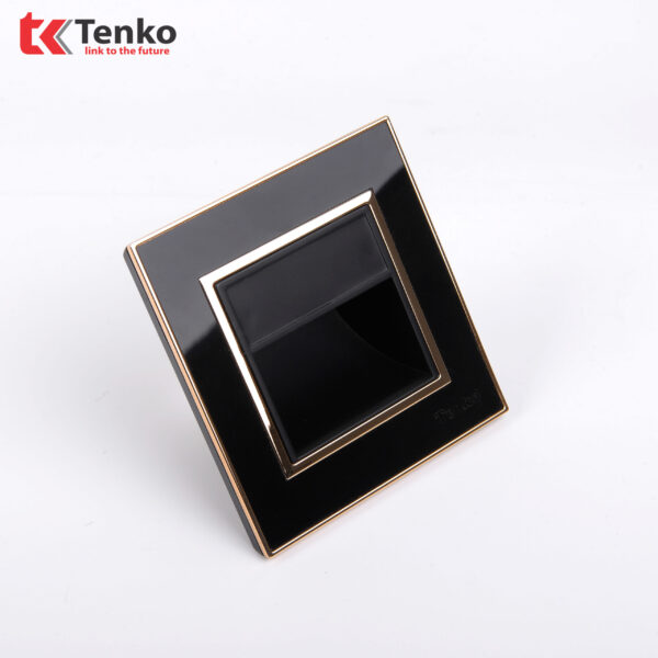 Đèn LED Âm Tường Mặt Nhựa Đen Viền Vàng Tenko TK-F66-93